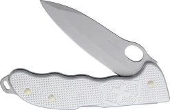 Victorinox Hunter Pro Clip Folding Knife 4" Stainless Steel Blade Silver Ribbed Alox Handle 09415M26