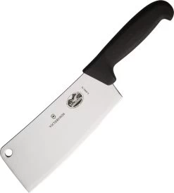 Victorinox Cleaver Fixed Knife 7" Stainless Steel Blade Black Fibrox Handle VN5400318