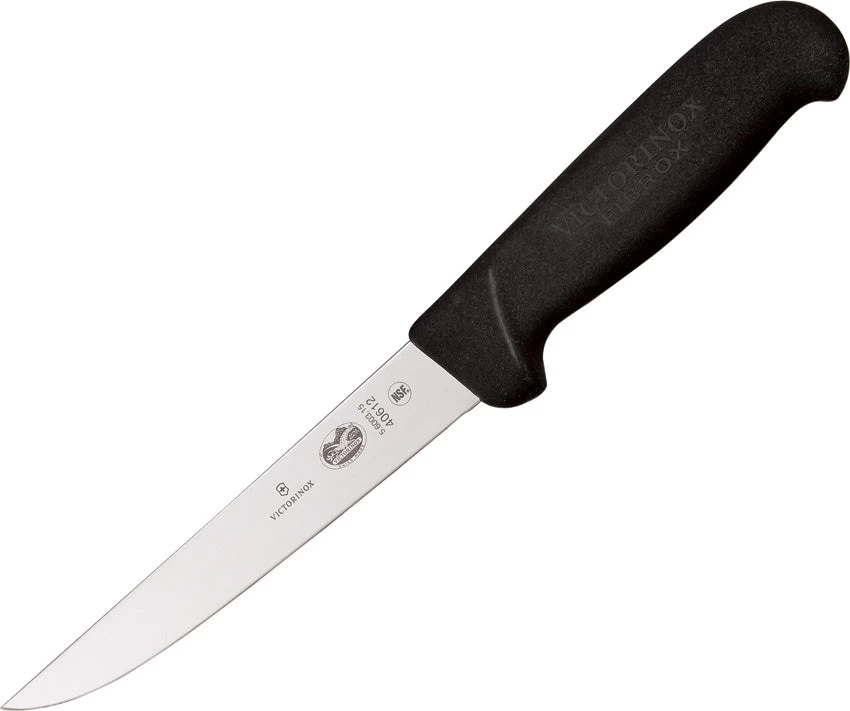 Victorinox Boning Fixed Knife 6" Stainless Steel Blade Black Fibrox Handle VN5600315 1 Victorinox Boning Fixed Knife 6" Stainless Steel Blade Black Fibrox Handle VN5600315