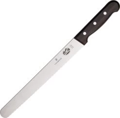 Victorinox Serrated Bread Fixed Knife 10" Stainless Steel Blade Rosewood Handle VN5423025