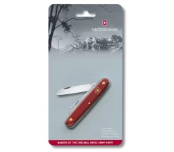 Victorinox Floral Folding Knife 2.5" Stainless Steel Sheepsfoot Blade Red Synthetic Handle 39050B1