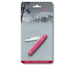 Victorinox Floral Folding Knife 2.5" Stainless Steel Sheepsfoot Blade Pink Composition Handle 3905053