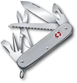 Victorinox Farmer X Multi Tool Knife Stainless Steel Blade Silver Alox Handle 0827126