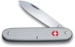 Victorinox Swiss Army Folding Knife Stainless Steel Blade Silver Alox Handle 0800026