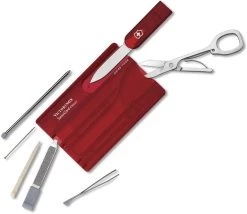 Victorinox SwissCard Multi Tool Knife Stainless Steel Blade Red ABS Handle 07100TX3