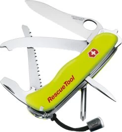 Victorinox Rescue Multi Tool Knife Stainless Steel Blade Yellow ABS Handle 08623MWNX4