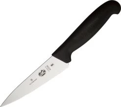 Victorinox Chef's Fixed Knife 5" Stainless Steel Blade Black Fibrox Handle 5203312
