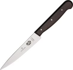 Victorinox Serrated Utility Fixed Knife 4.75" Stainless Steel Blade Rosewood Handle 5203012