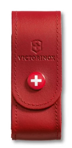 Victorinox Red Leather Pouch 91/93 Mm 2-4 Layers
