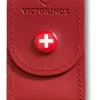 Victorinox Red Leather Pouch 91/93 Mm, 5-8 Layers