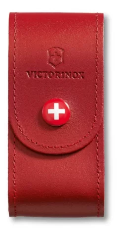 Victorinox Red Leather Pouch 91/93 Mm, 5-8 Layers
