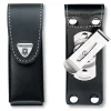 Victorinox Black Leather Pouch 111 Mm 1-4 Layers With Rotating Clip