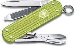 Victorinox Classic SD Lime Twist Multi Tool Pocket Knife Toothpick Alox Handle 06221241G