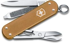 Victorinox Classic SD Multi Tool Pocket Knife Wet Sand Toothpick Brown Alox Handle 06221255G