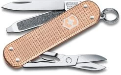 Victorinox Classic SD Fresh Peach Multi Tools Pocket Knife Toothpick Alox Handle 06221202G