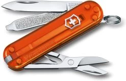 Victorinox Classic SD Fire Opal Pocket Multi Tool Translucent ABS Handle 06223T82G