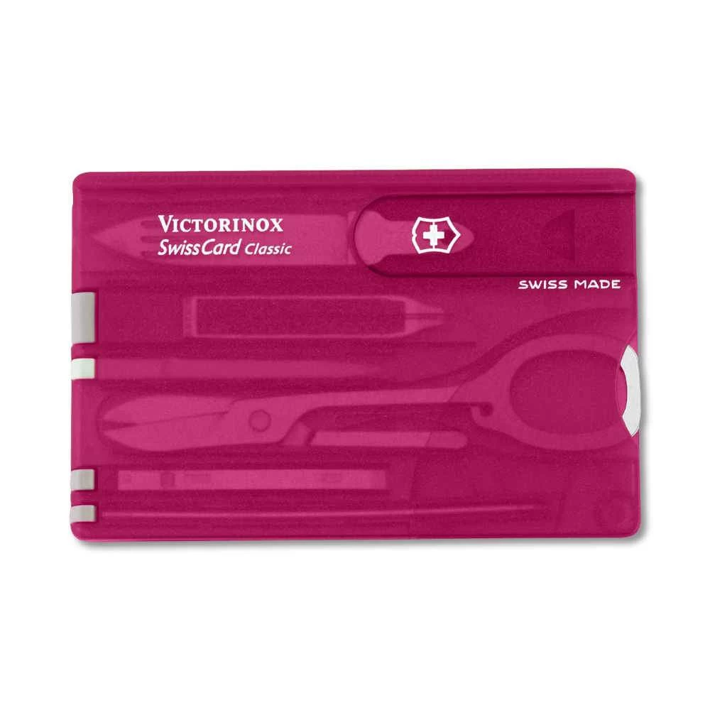 Victorinox SwissCard Translucent Pink Swiss Army Knife 2 Victorinox SwissCard Translucent Pink Swiss Army Knife - Image 2