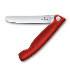Swiss Classic 4.3" Foldable Paring Knife By Victorinox -Victorinox Sale Online VF67801F Red Folding Parer Open
