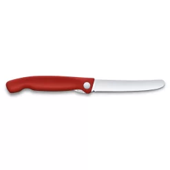 Swiss Classic 4.3" Foldable Paring Knife By Victorinox -Victorinox Sale Online VF67801F Red Folding Parer Open Back