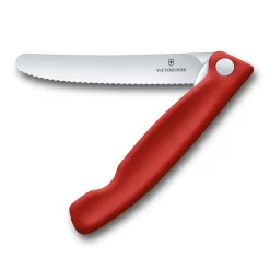 Swiss Classic 4.3" Foldable Serrated Paring Knife By Victorinox -Victorinox Sale Online VF67831F Foldable Serrated Parer Red