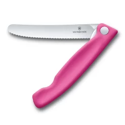 Swiss Classic 4.3" Foldable Serrated Paring Knife By Victorinox -Victorinox Sale Online VF67836F5 Foldable Serrated Paring Knife Pink