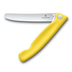 Swiss Classic 4.3" Foldable Serrated Paring Knife By Victorinox -Victorinox Sale Online VF67836F8 Foldable Serrated Parer Yellow