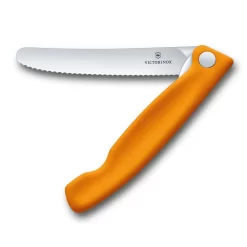 Swiss Classic 4.3" Foldable Serrated Paring Knife By Victorinox -Victorinox Sale Online VF67836F9 Foldable Serrated Parer Orange