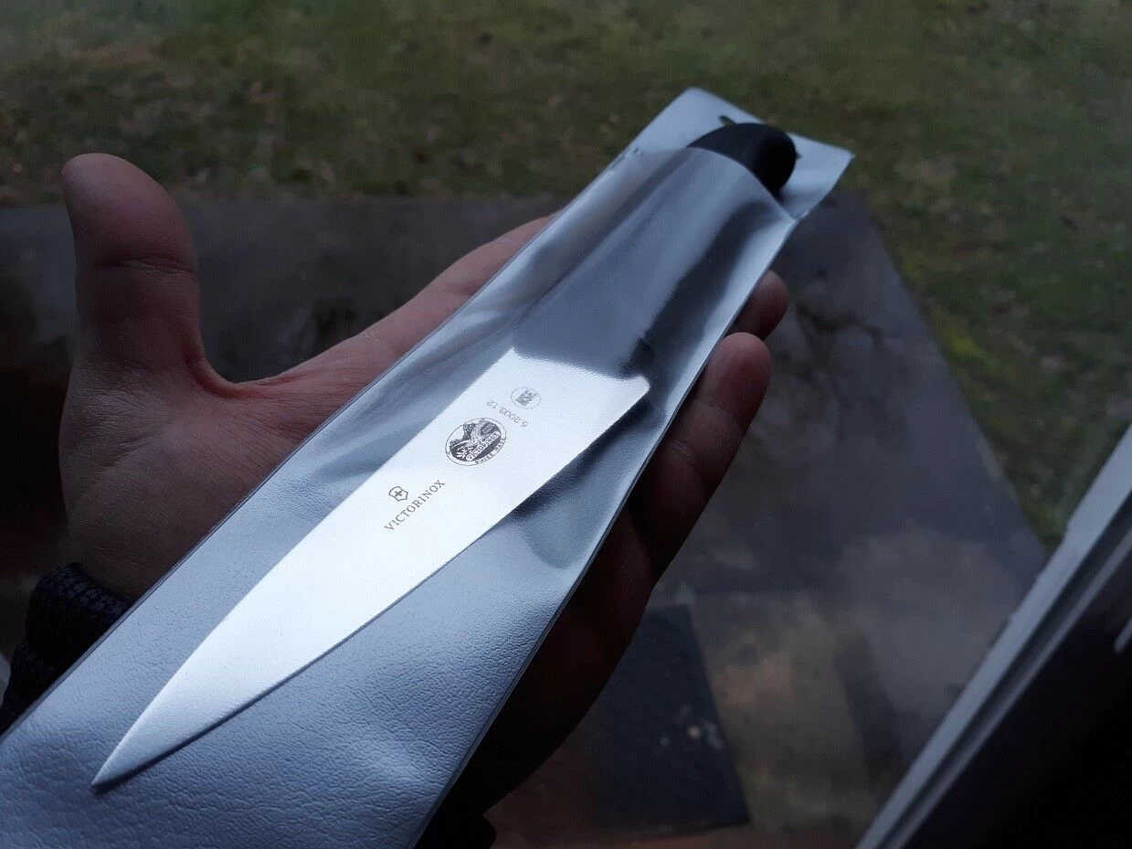 Victorinox Mini Chefs Fixed Knife 5" Stainless Steel Blade Black Fibrox Handle 5200312 2 Victorinox Mini Chefs Fixed Knife 5" Stainless Steel Blade Black Fibrox Handle 5200312 - Image 2