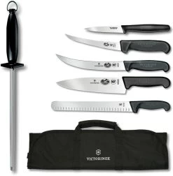 Victorinox Set Natural 7 Pc Set Fixed Knife Carbon Stainless Blade Synthetic Handle 5100371X4