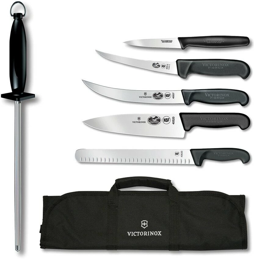 Victorinox Set Natural 7 Pc Set Fixed Knife Carbon Stainless Blade Synthetic Handle 5100371X4 1 Victorinox Set Natural 7 Pc Set Fixed Knife Carbon Stainless Blade Synthetic Handle 5100371X4