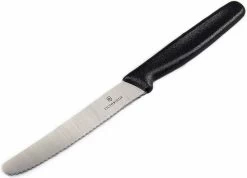 Victorinox Steak Fixed Knife 4.5" Serrated Stainless Steel Blade Black Nylon Handle 50833S