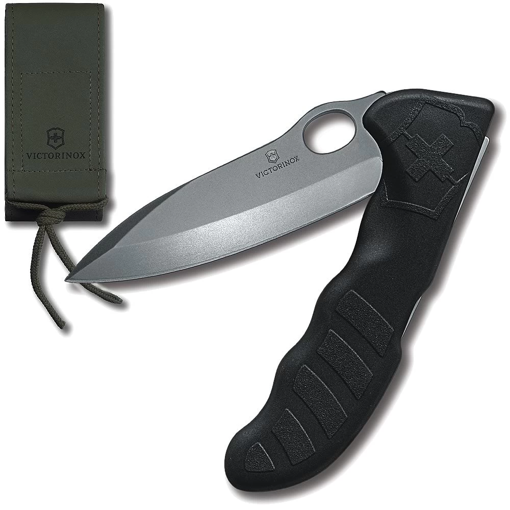 Victorinox Hunter Pro Black Lockblade Swiss Army Knife With Pouch 1 Victorinox Hunter Pro Black Lockblade Swiss Army Knife With Pouch