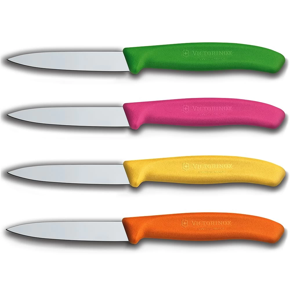 Swiss Classic 4-Piece 3.25" Spear Tip Paring Knife Set By Victorinox 1 Swiss Classic 4-Piece 3.25" Spear Tip Paring Knife Set By Victorinox