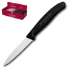 Swiss Classic Paring Knife Display - 2 Dozen 3.25" Serrated Spear Tip Paring Knives By Victorinox - Black Handle (6.7633)