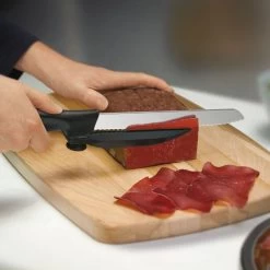 Swiss Classic 8" Serrated DUX-Knife With Adjustable Slicing Guide By Victorinox -Victorinox Sale Online vf6866321 thinslices x1000 f5168284 3453 4254 8e48 9d264357fcf8