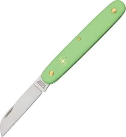 Victorinox Floral Folding Knife 2.5" Stainless Steel Blade Green Composition Handle 3905047